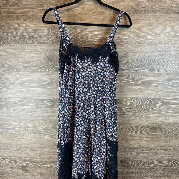 Rebecca Taylor Zelma Floral Silk Slip Dress with lace Size Small - Picture 8 of 12